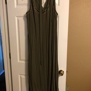 Lane Bryant Olive Maxi Dress